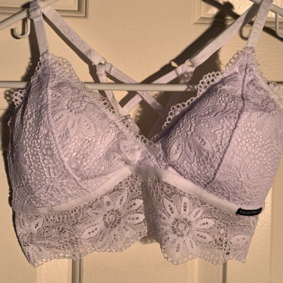Nautica Intimates White Lace Bralette - Picture 1 of 5